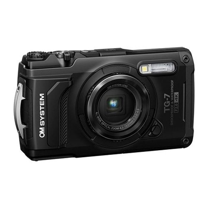Câmera compacta Olympus TG7 à prova d'água, preta