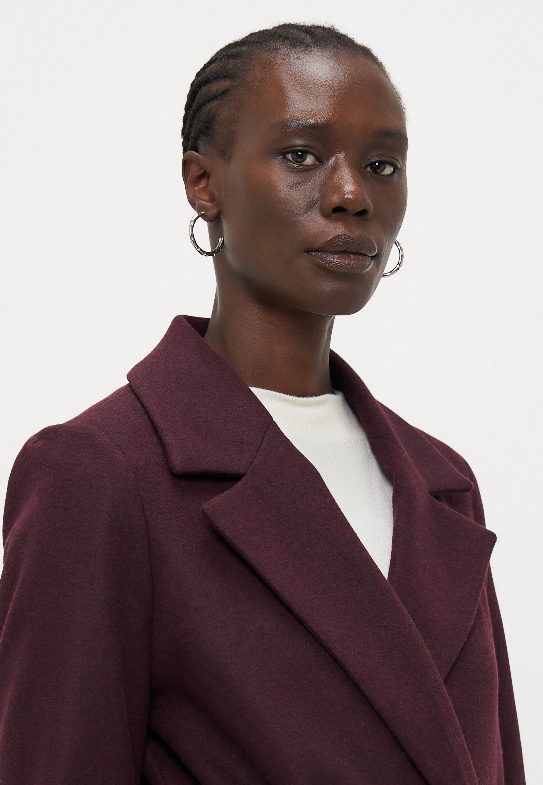 ONLY Tall ONLALVILDA LIFE WRAP COAT - Klassieke jas - mauve wijn melange