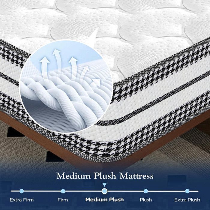 Materasso premium 90x200 cm, spessore 26 cm, a molle insacchettate, rigidità media, ergonomico, reversibile, ipoallergenico.