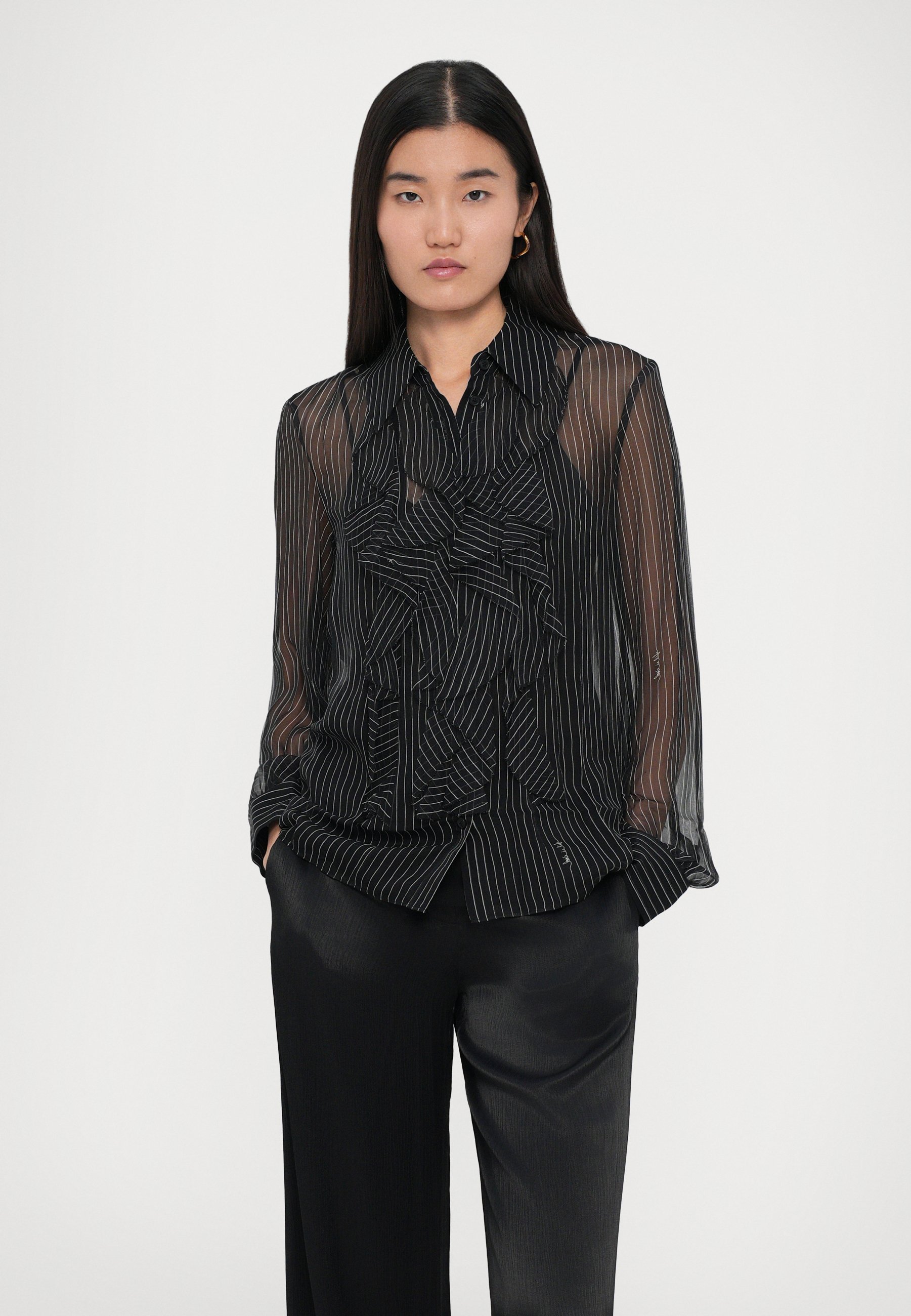 Diane von Furstenberg EVA BLOUSE - Bluzka z guzikami - czarna