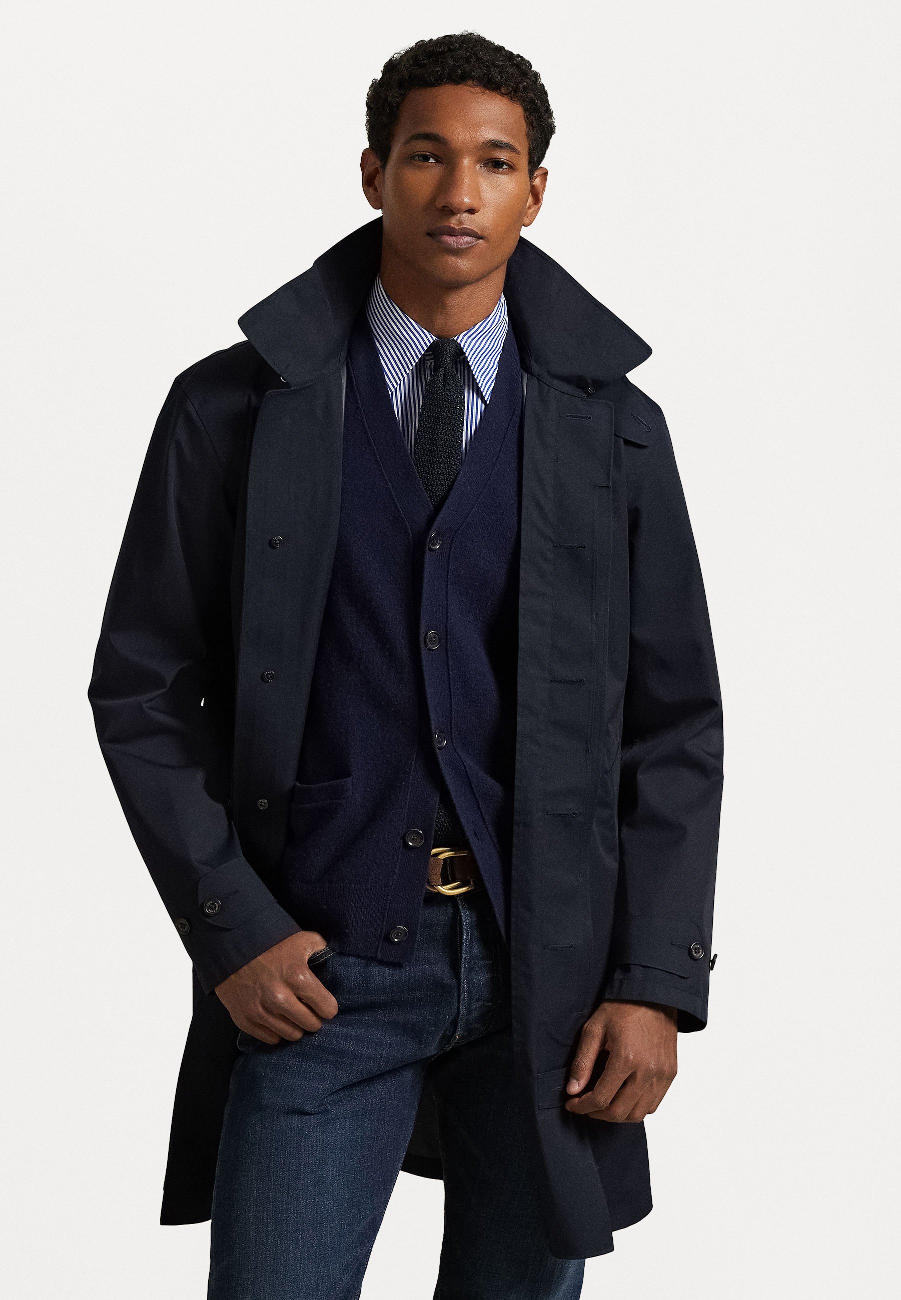 Polo Ralph Lauren WATERAFSTOTENDE WANDELCOAT MET CAPUCHON - Trenchcoat - collectie marineblauw