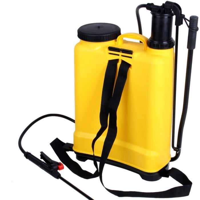 Pulvérisateur à dos pour jardin 16,8 L traité sous pression avec sangles