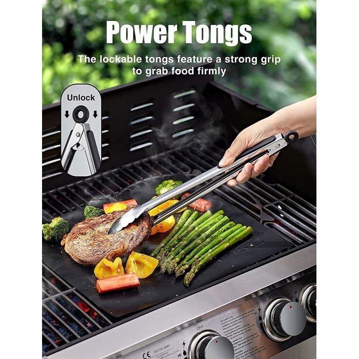 20-Piece Barbecue Accessory Set, Barbecue Kit, Barbecue Utensils in a Thick Stainless Steel Grill Set, Barbecue Set