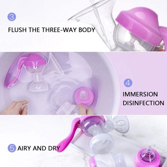 Tire Lait Manuel Portable,Réglable Tire-lait en Silicone,sans BPA,Tire-lait manuel complet en silicone de qualité alimentaire