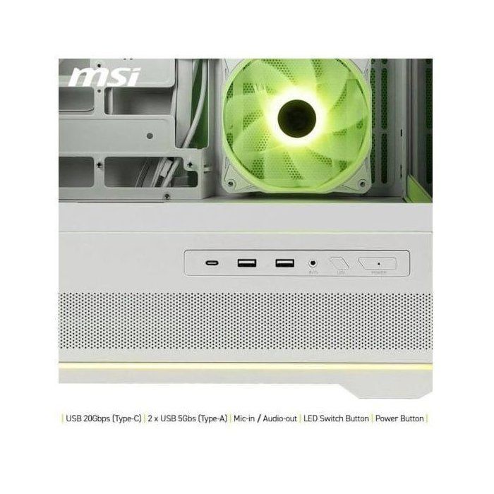 Boîtier PC - MSI - MAG Pano 110R PZ - Moyen tour - Blanc