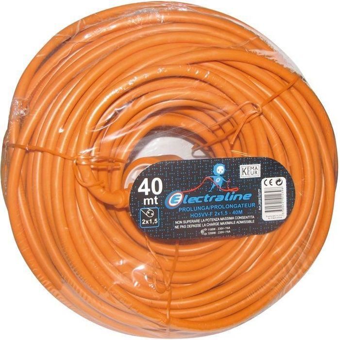 Prolunga elettrica da giardino ELECTRALINE - 2 x 1,5 m² - 40 m