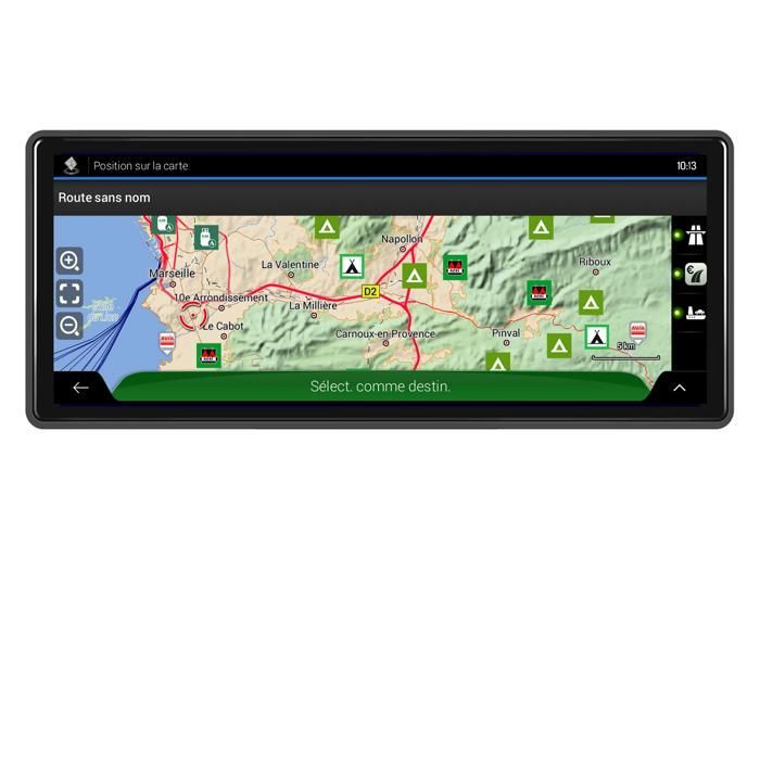 10-inch NaviPro Max GPS voor campers, Europa + Marokko, campings - Gratis levenslange updates - Speciaal dashboard