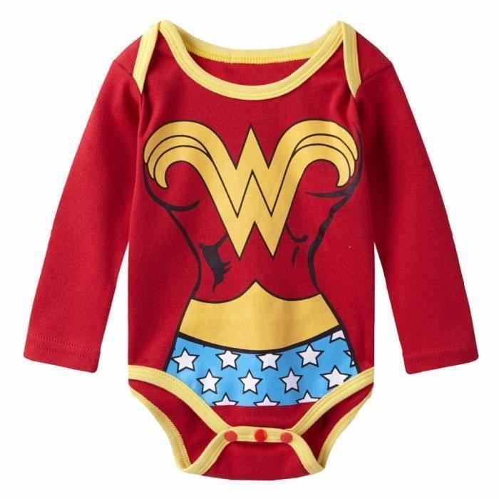 FUNMOON Fille Bébé Body De Robe  Ensemble - Rouge