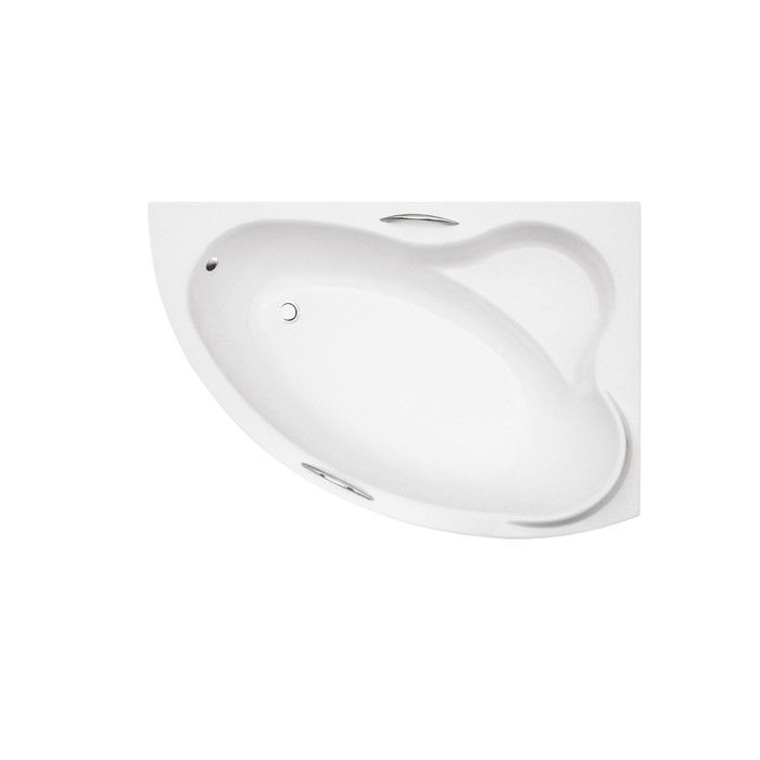 Corner bathtub 140x90 Right-hand opening + handle, bath drain and 4-in-1 feet ADA
