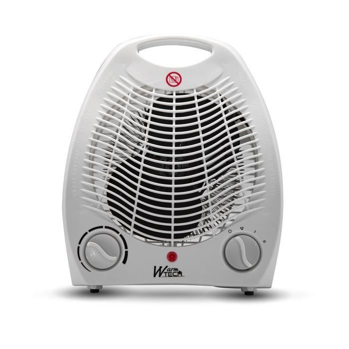 Chauffage soufflant - 2000W - WARM TECH - 240V - Jusqu'à 15m3 - Blanc