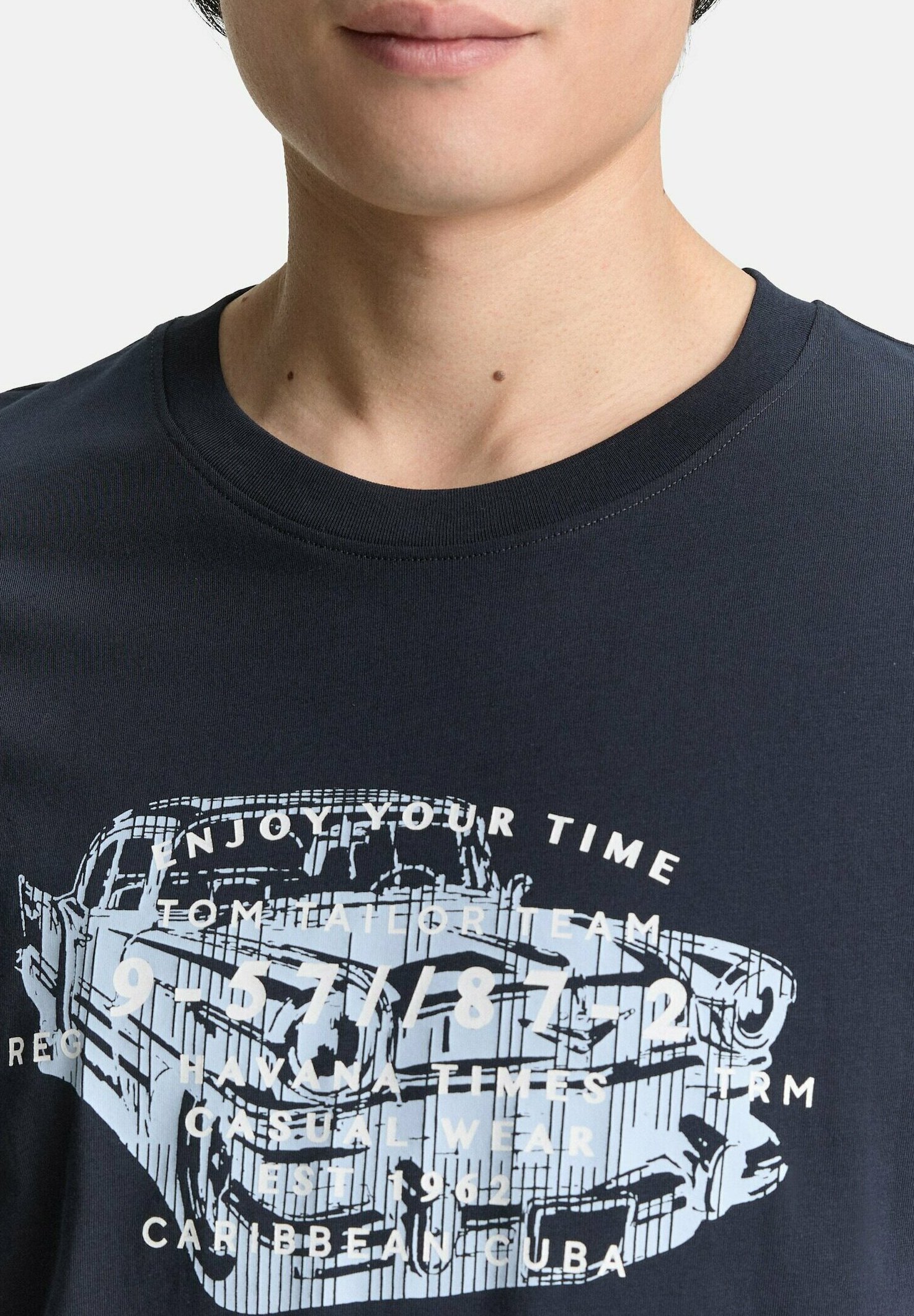 TOM TAILOR MIT PRINT - Bedrucktes T-Shirt - Himmelblau
