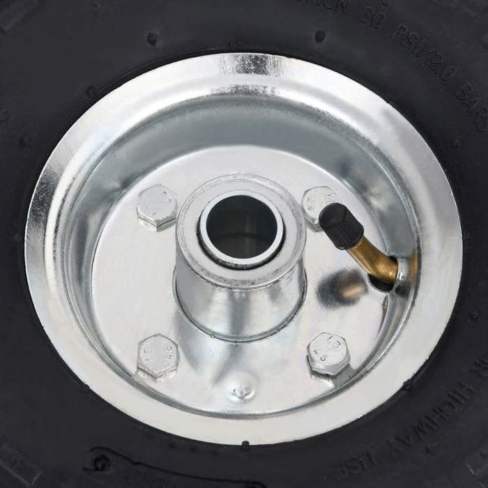 Rueda para carretilla - vidaXL - 2 unidades - Caucho - 260 x 83 mm - Resistente a pinchazos