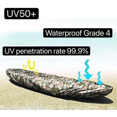 Vattentät, dammtät, UV-resistent, kamouflageöverdrag för kajak/kanot/båt, 5,1-5,5 m