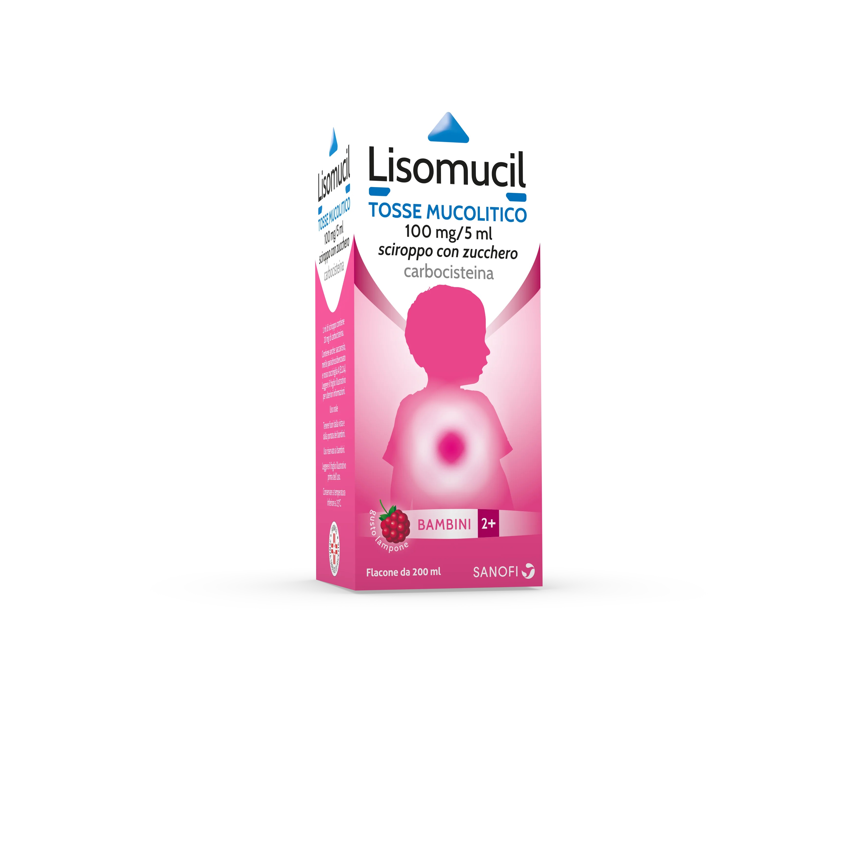 Lisomucil Kinder 100 mg/5 ml Sirup mit Carbocistein gegen Husten mit Schleim 200 ml
