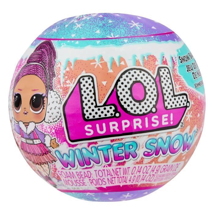 Muñeca coleccionable - MGA - Tótem de nieve invernal - 7,5 cm - Sorpresa mágica de nieve - 7 accesorios