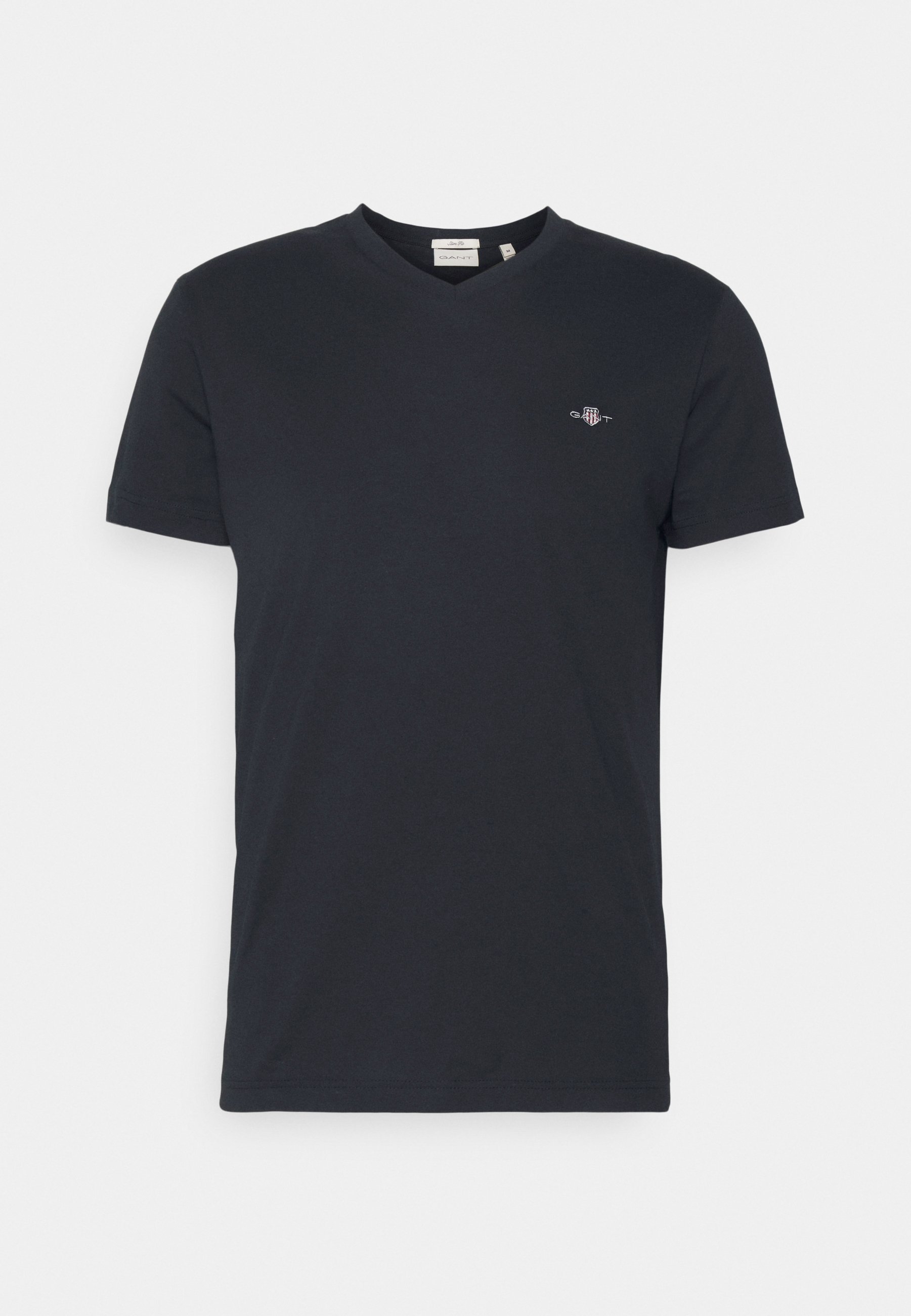 GANT SLIM SHIELD V-HALS T-shirt - Basic T-shirt - zwart