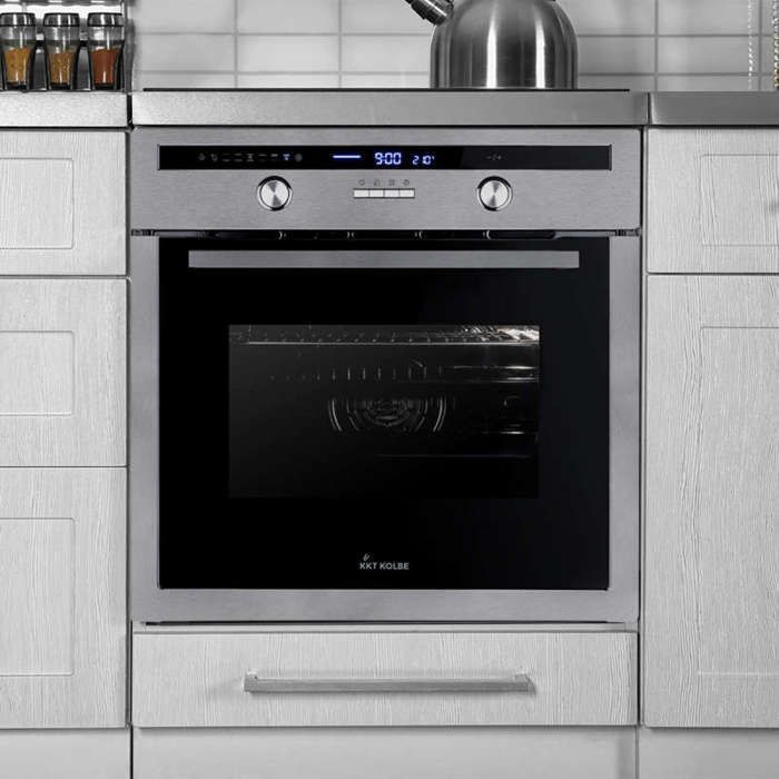Four encastrable 60 cm | 70L | 3kW | Rôtisserie | Capteur de température du cœur | Gril | Air chaud | Tiroirs télescopiques