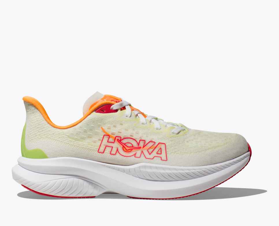 HOKA Mach 6 Λευκό / Μαρούλι