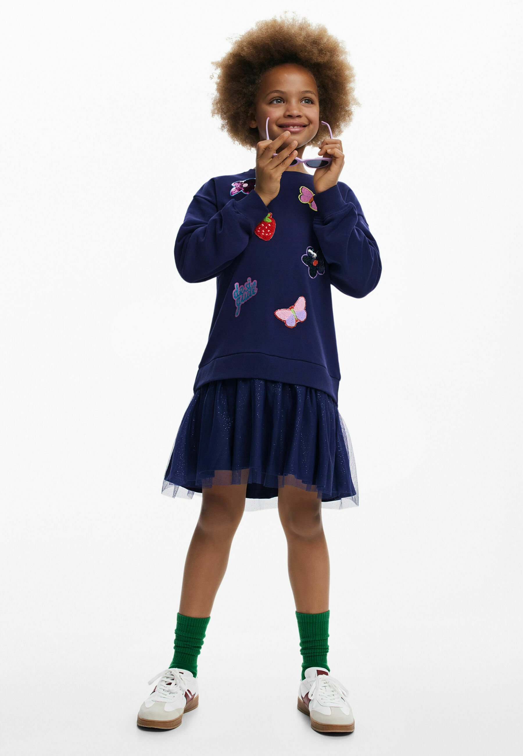 Desigual AVEC FIGURINES - Robe de jour - bleue