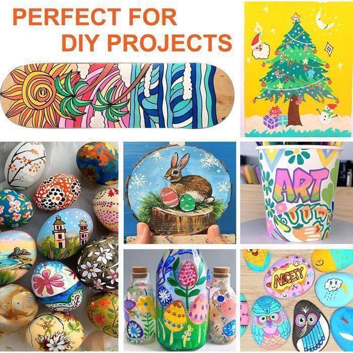 36 stuks acrylverfmarkers - Acrylverfmarkers voor hout, canvas, glas en keramiek - Acrylverfmarkers