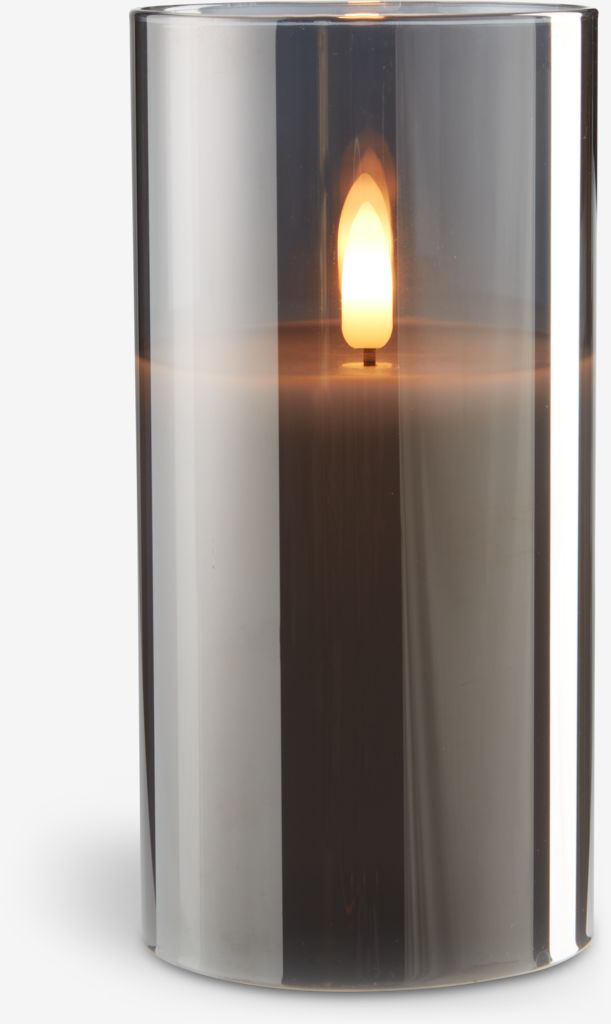 KLAUS KLAUS LED kocková lampa Ø8xV15cm sivá