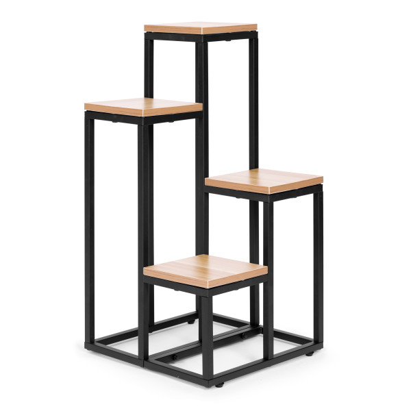 Kwietnik regał na kwiaty ozdoby 4 półki metal MDF