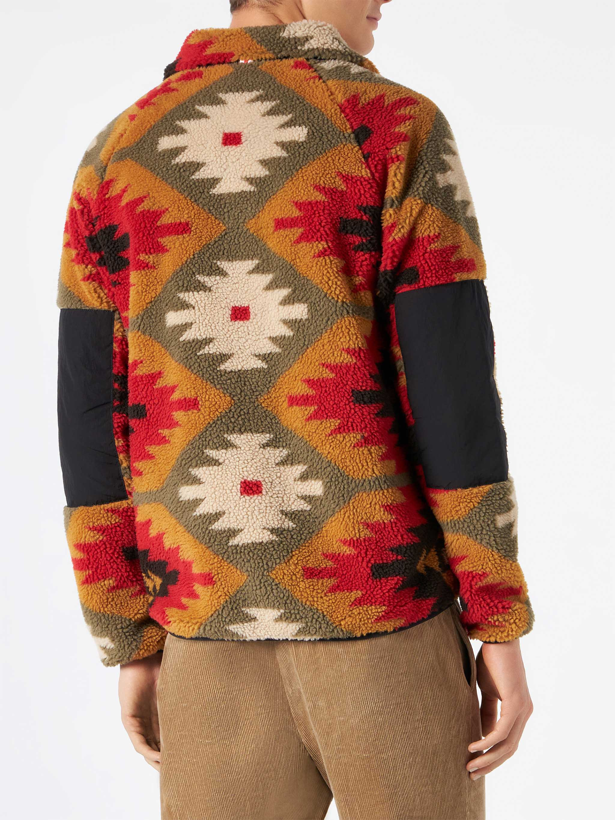Sherpa-Jacke für Herren mit Muster
