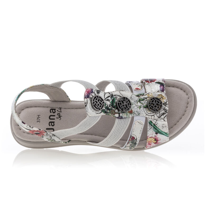 Weiße Damensandalen / Zehenfreie Schuhe