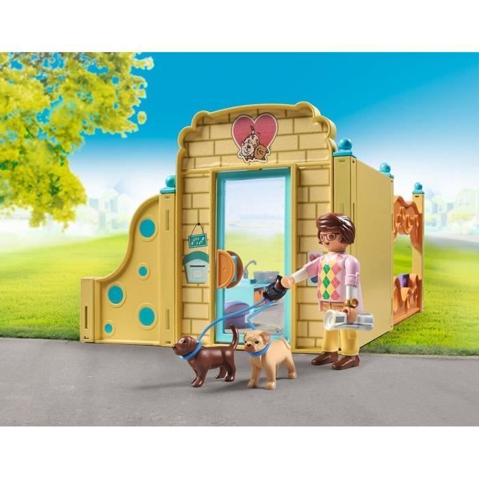 PLAYMOBIL 71743 Hondenverzorgingscentrum met 8 honden en een dierenarts, Mijn Leven, 94 onderdelen, Leeftijd 4+