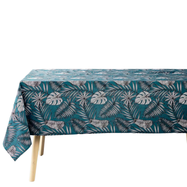 Obrus prostokątny z motywem liści egzotycznych, 140 x 240 cm