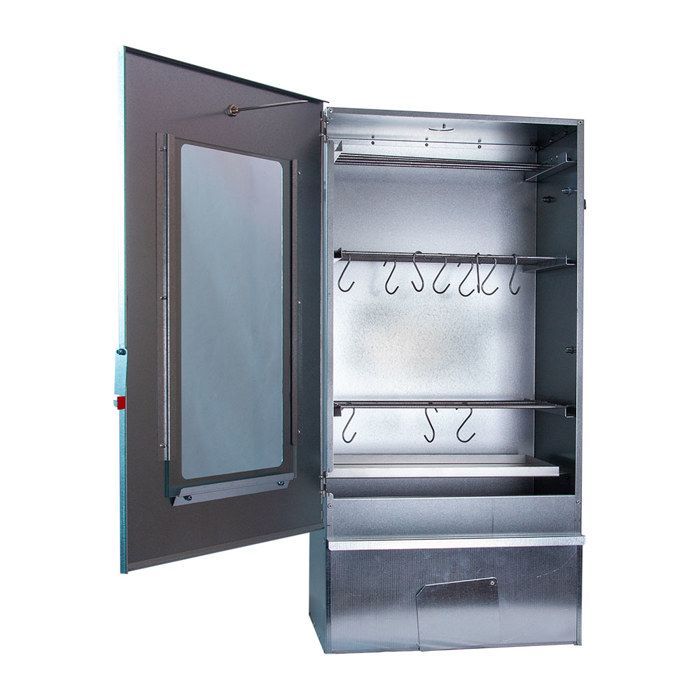 Fumoir 3 niveaux avec porte vitrée, h 80 cm