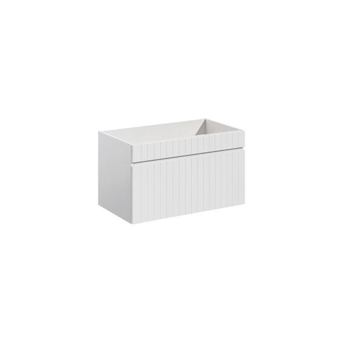Dubbele wastafel met hoge kast - 160 cm - Emblematic White
