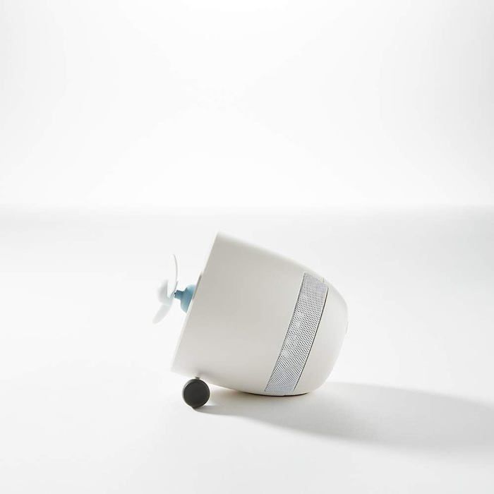 POUT EARS1 Draagbare Bluetooth-luidspreker met miniventilator, draadloos, lange batterijduur, blauw