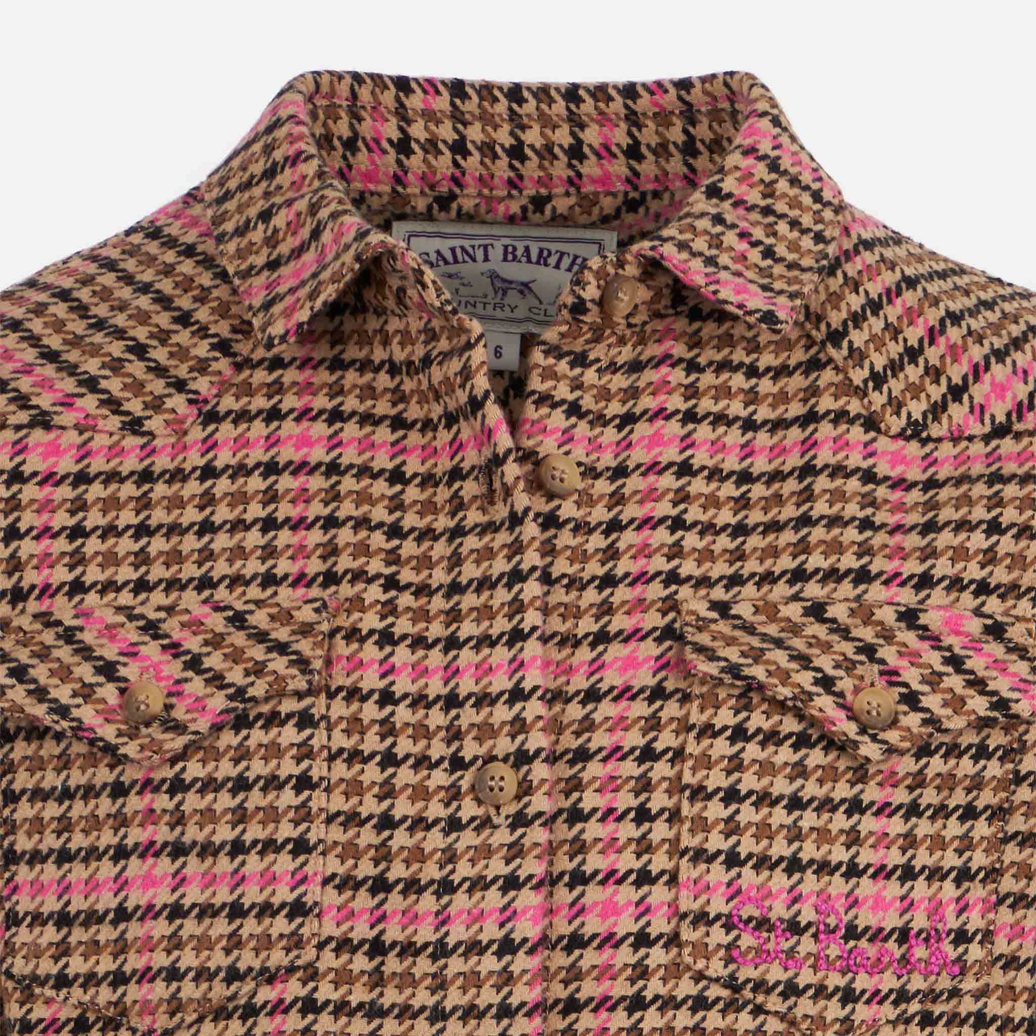 Babyblouse met kippenpootafdruk