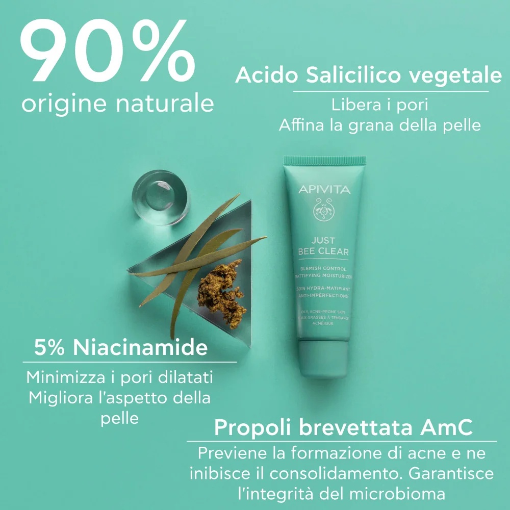 APIVITA Apivita Just Bee Clear Hydra 40 ml ματ ενυδατική κρέμα
