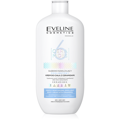 Eveline 6 Ceramides Crema Corporal Hidratante Profunda Crème de Corpo Emoliente 350 ml 350 ml