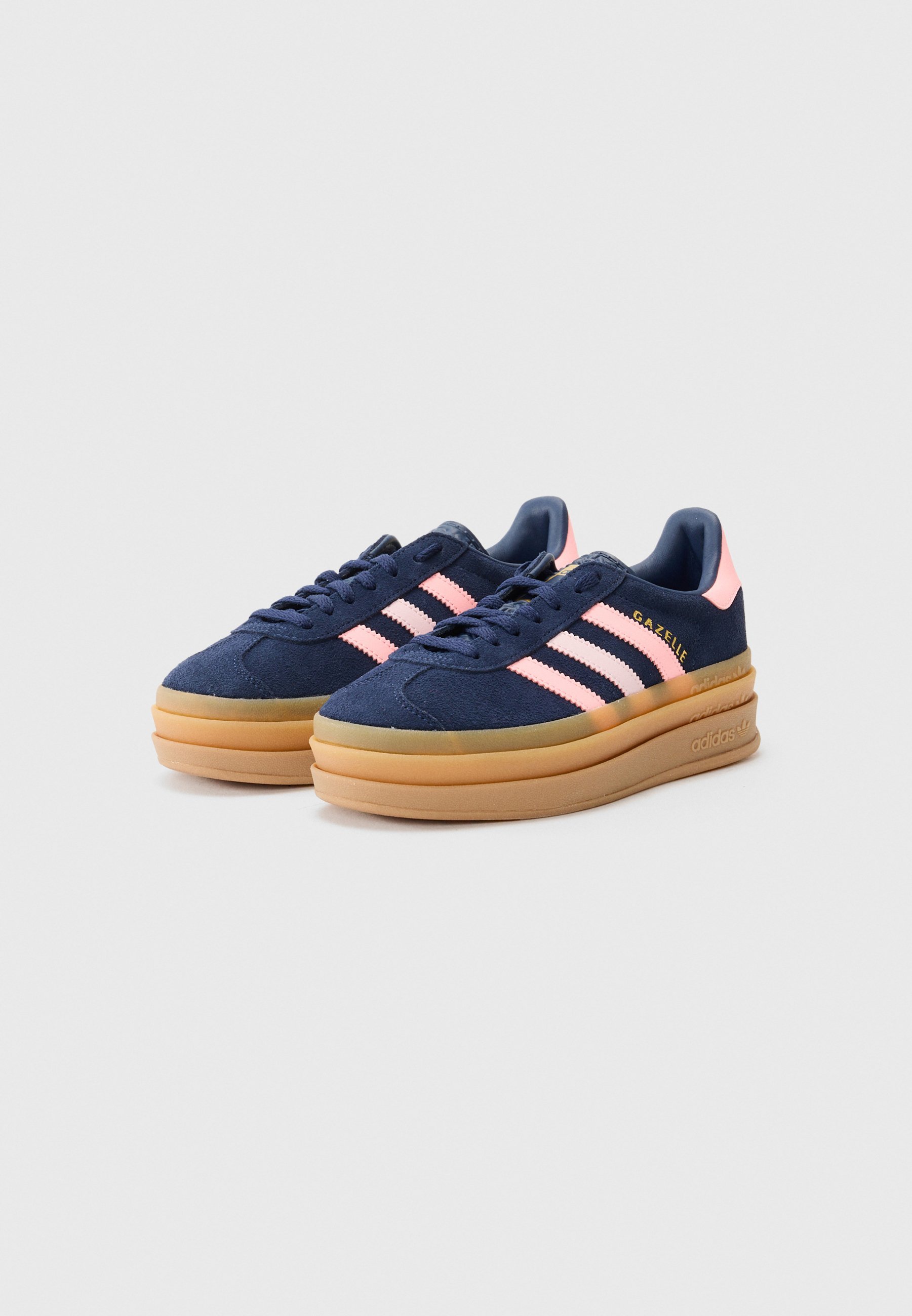 adidas Originals GAZELLE BOLD UNISEX - Sneakers - nacht indigo/glow pink/goudkleurig metallic