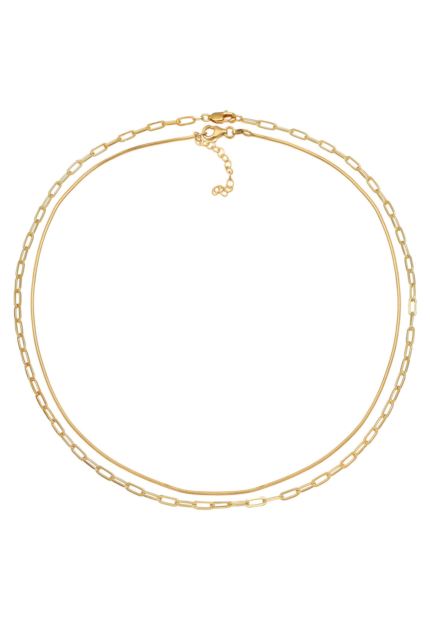 Elli PREMIUM Femmes Choker Maillons Set Basicque en argent sterling 925