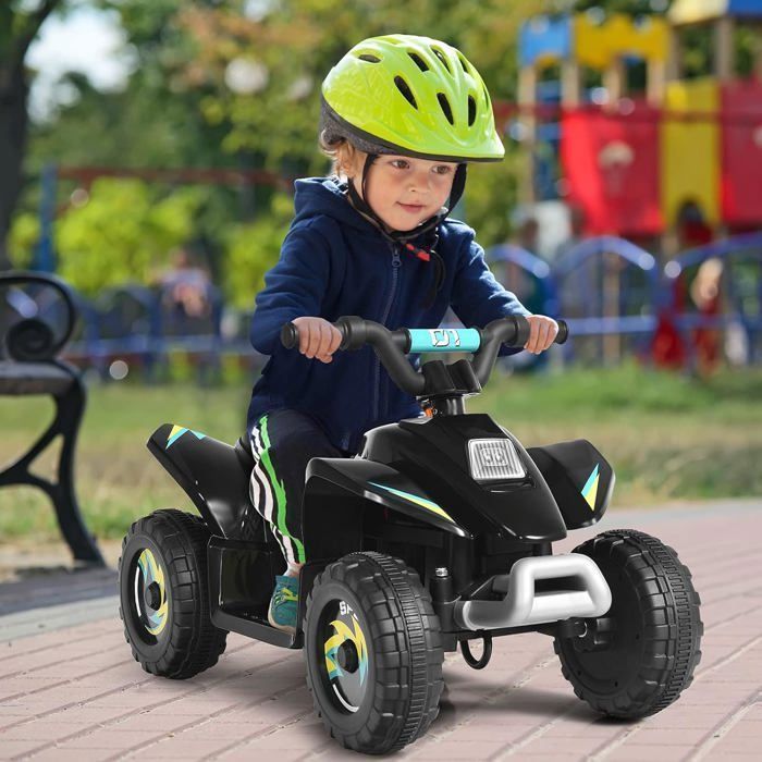 COSTWAY Elektrisches Quad für Kinder, 6 V, max. 4,5 km/h. Kinderfahrzeug ab 3 Jahren, Schwarz