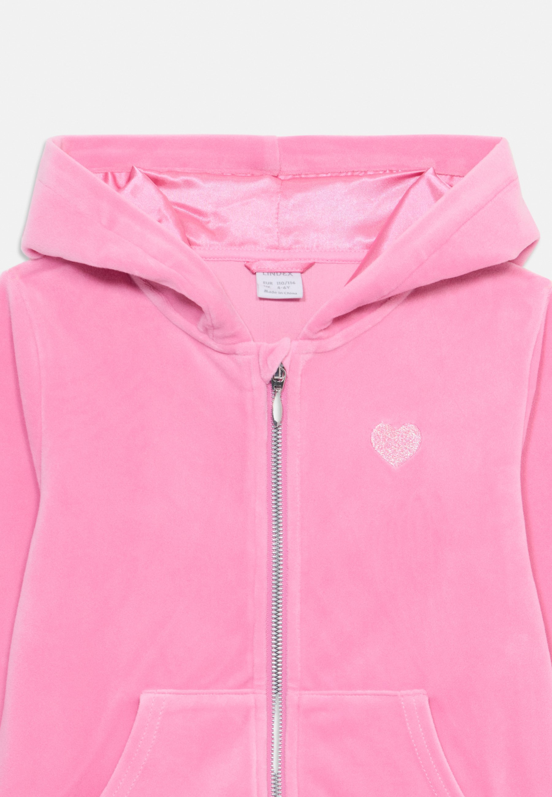 Lindex HOOD JACKET SOLID - Vetoketjullinen collegepaita - pinkki