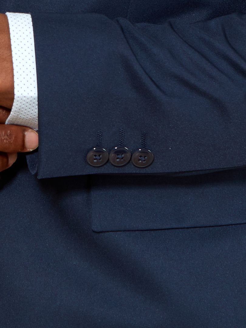 Blazer de corte reto - azul marinho