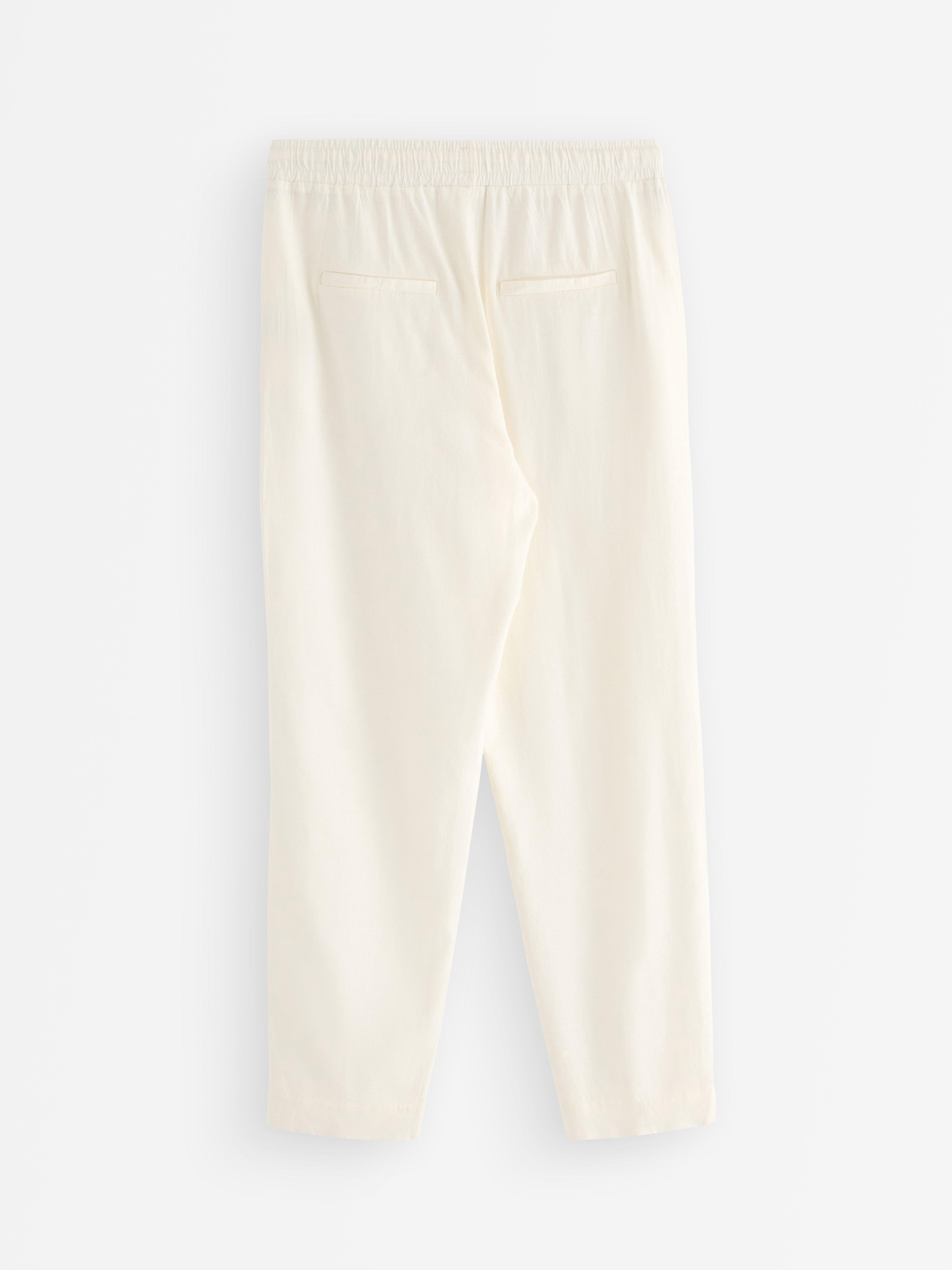 AVA croppade tapered byxor i linneblandning Off White