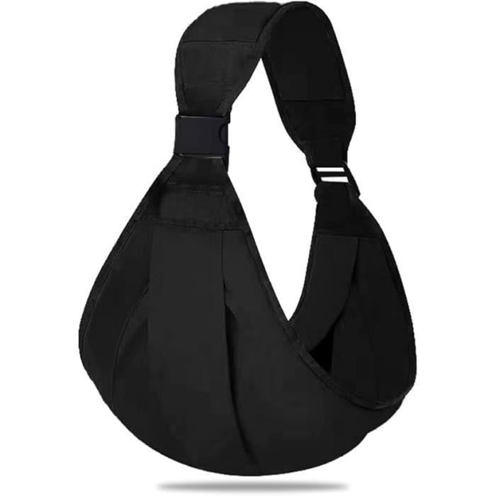 Portabebés tipo fular ZEAICOS negro, portabebés de cadera, para recién nacidos y niños pequeños hasta la talla indicada en la etiqueta.