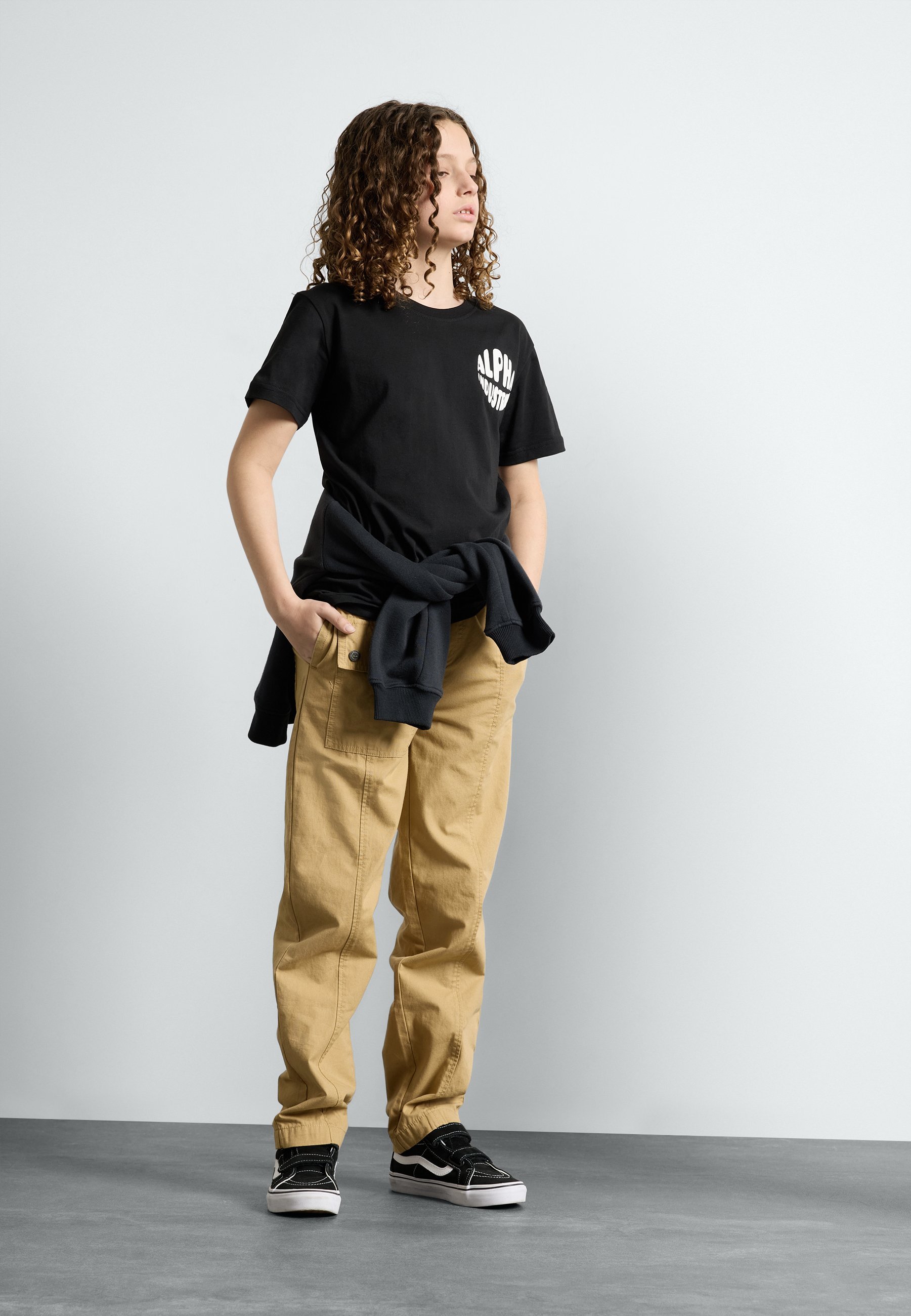 Alpha Industries LOGO KIDS TEENS UNISEX - Print T-shirt - black
