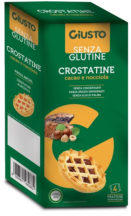 GIUSTO Giusto S/G cacaocake 4 stuks glutenvrij