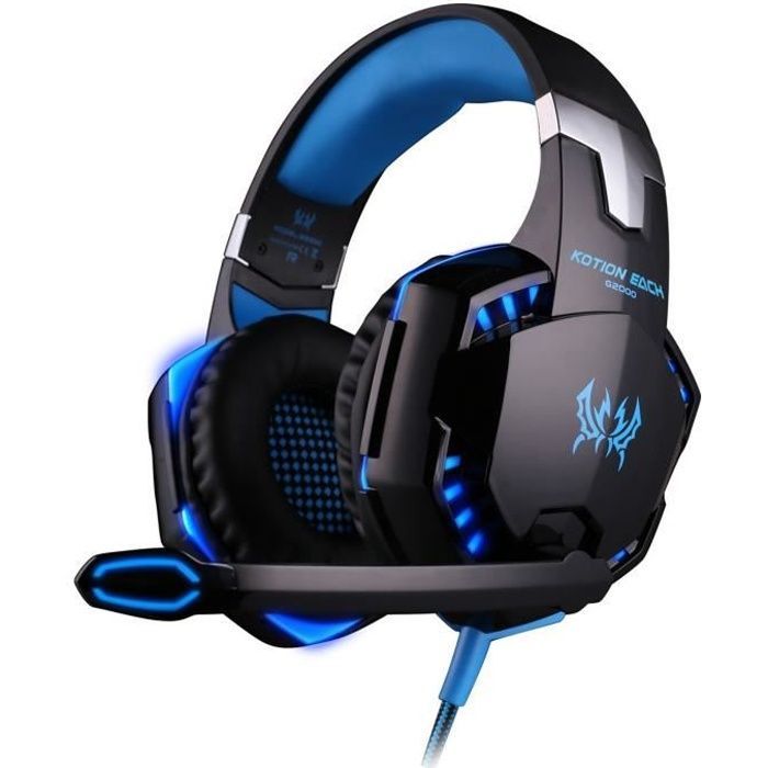 Auriculares estéreo para juegos EACH G2000 con micrófono para PC - Alta calidad