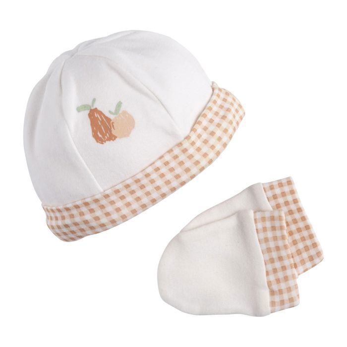 Conjunto de gorro y manoplas de algodón para bebé - BOTANICA