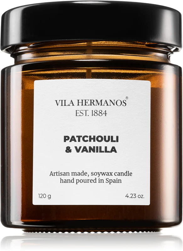 Vila Hermanos Apothecary Vonná sviečka s pačuli a vanilkou