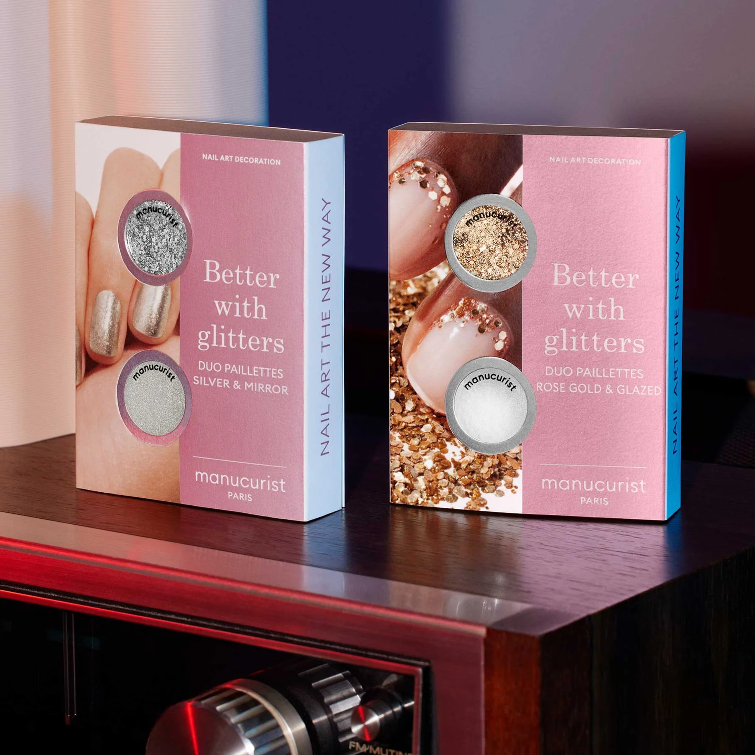 NAIL ART Duo Paillettes Silver & Mirror