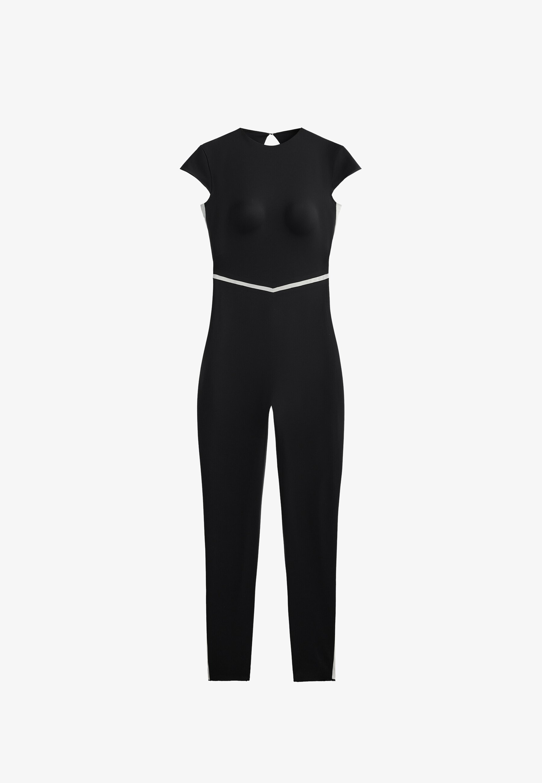 OYSHO SIDE STRIPE PERFECT ADAPT LONG - Tuta - nera
